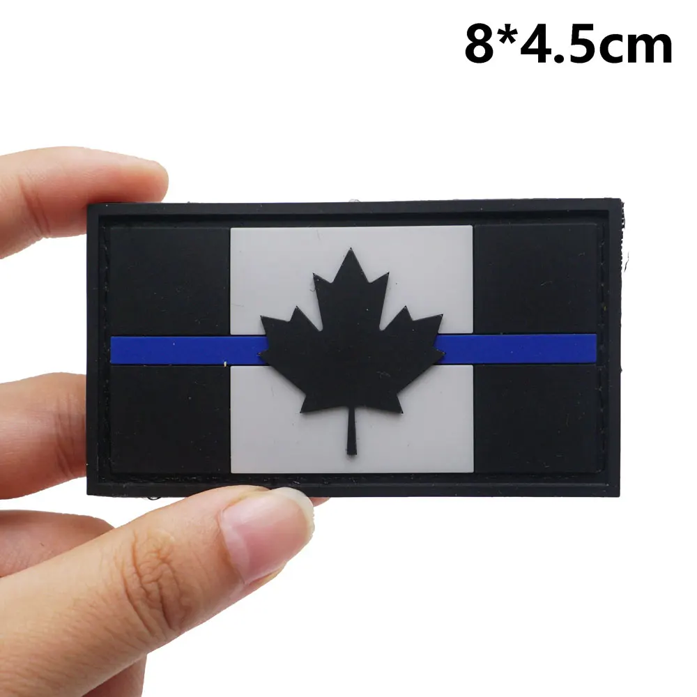 Canadian flag Tactical PVC Patches with Hook and Loop Backing for Backpacks Clothing military Accessories