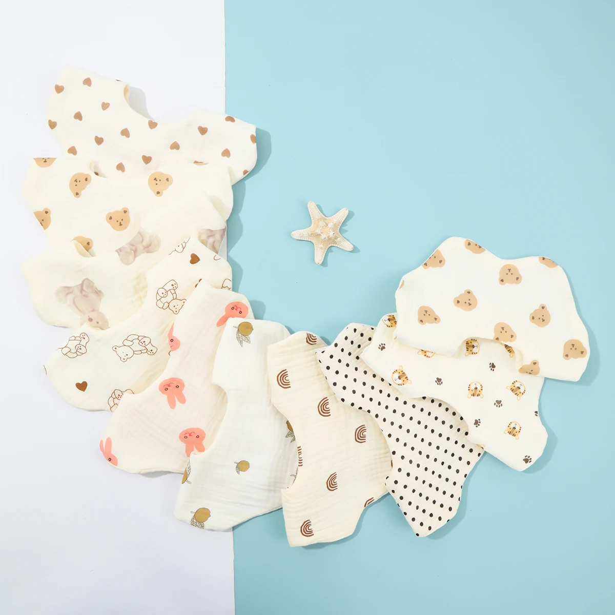 

Детское хлопчатобумажное дышащее впитывающее полотенце-слюнявчик детский слюнявчик детское полотенце-Слюнявчик