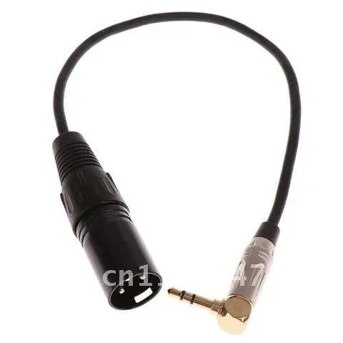 

30cm Xlr 3-pin To 90 Degree Elbow 3.5mm Stereo Plug Audio Cord Adapter Microphone Mic Cable Trs Cable Jack 3.5 To Male