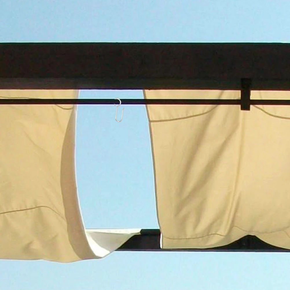 

100Pcs Ceiling Hooks Metal S Shaped Easy Install No Drilling for Curtain Drapes Shower Replacement Hooks Curtain Hook