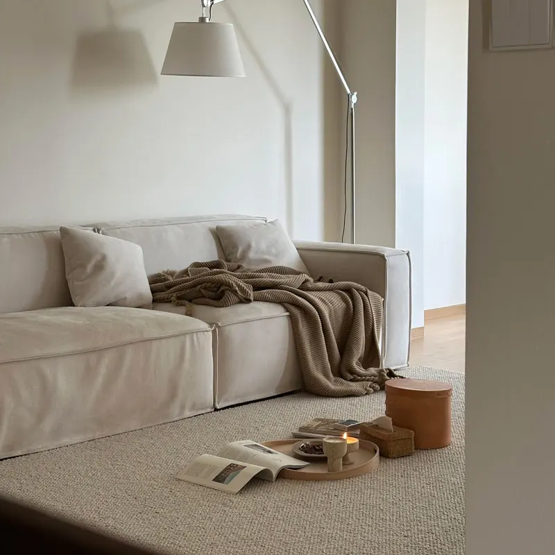 

Apartment Classic Boneless Sofa White Oversized Nordic Modern Vacuum Compressed Sofa Lounge Designer Divano Postmodern Furniture