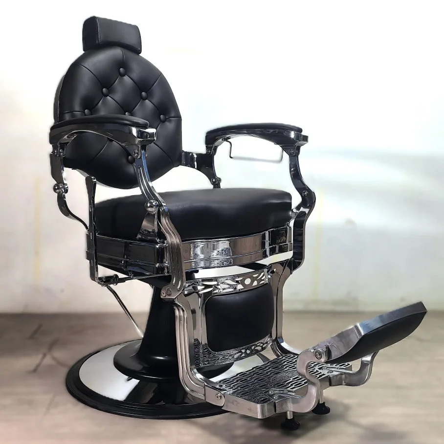 

@#@#New Arrival Modern Color Leather Bottom Salon Furniture Recliner Barber Chair Heavy-Duty Hydraulic Pump Metal Frame 360 Degr