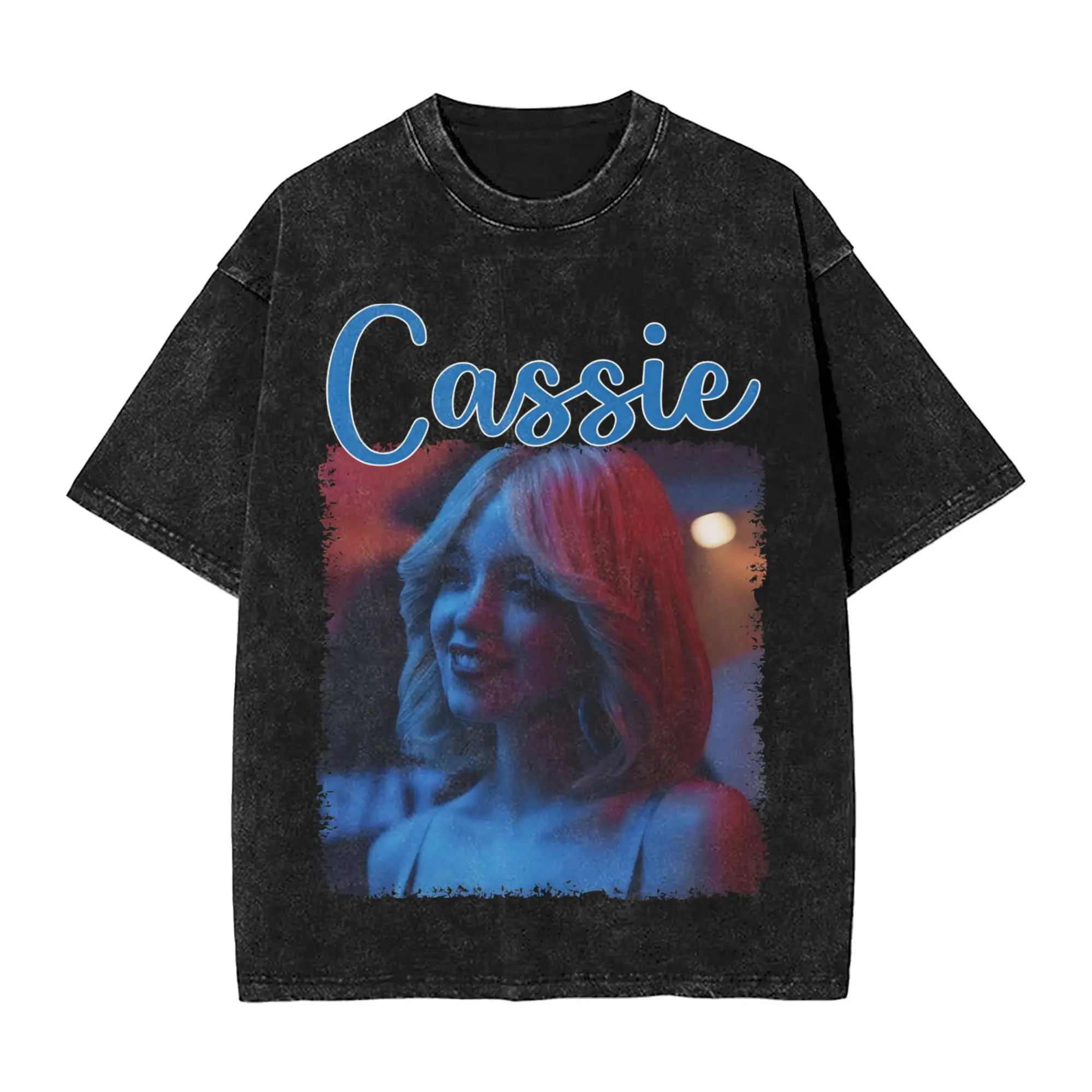 Cassie Howard Sydney Sweeney Apparel Washed T Shirt for Men Women Streetwear Hip Hop T-Shirt Printed  Tee Shirt Cotton