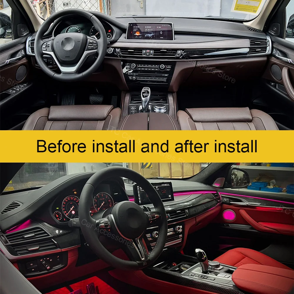 11 Colors RGB Ambient Light for BMW X5 F15 X6 F16, BMW X5 X6 Interior Lighting Upgrade