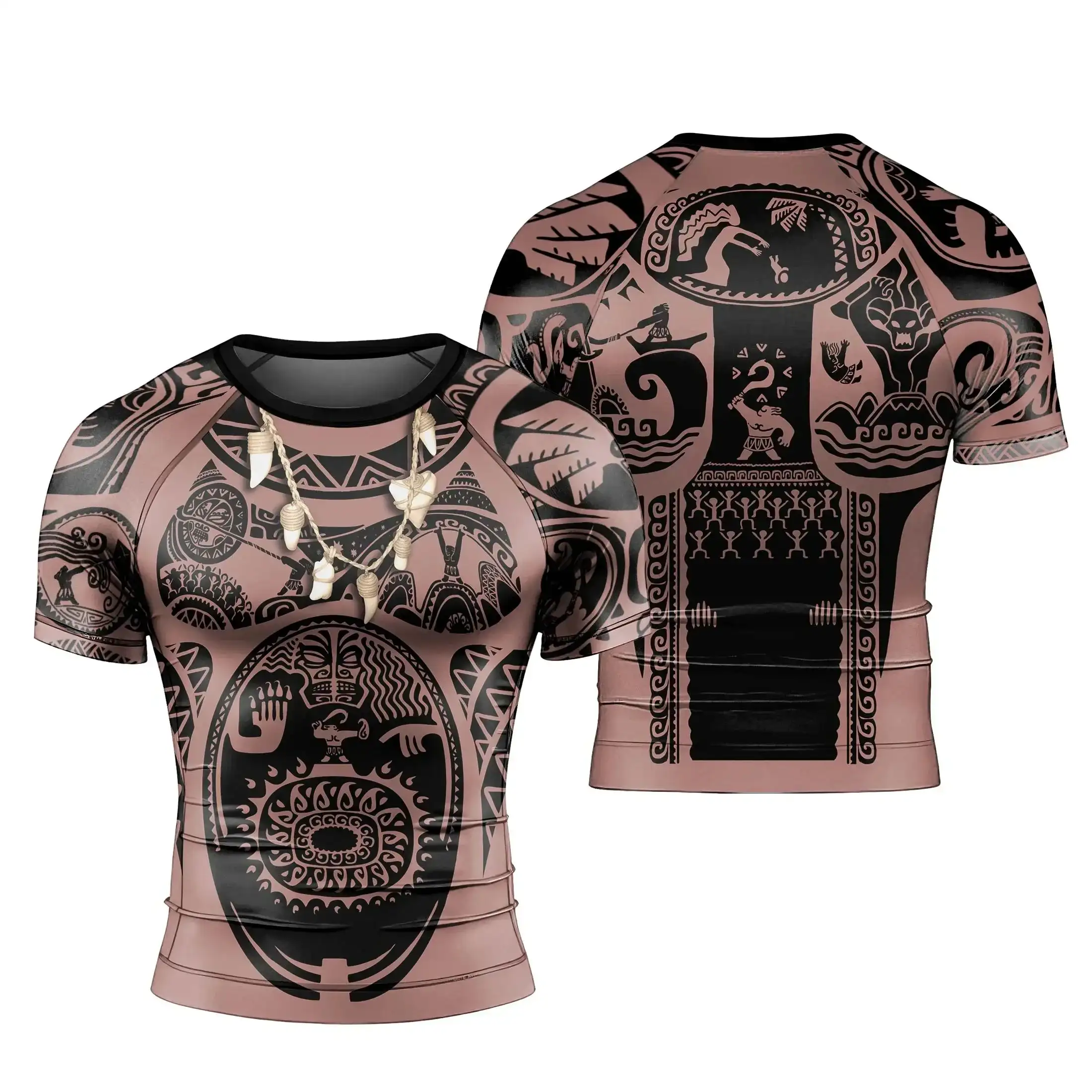 Men Men Vintage Tribal Graphic Workout Tee, Slim Fit for Gym Sessions, Stretchy Skin Friendly, Quick Dry Breathable Active T-shirt - Aliexpress Deal