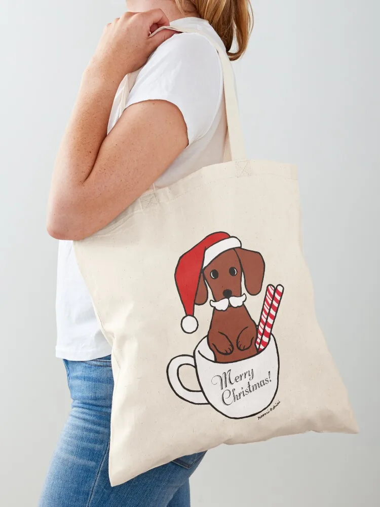 

Dachshund Christmas Mustache Coffee Mug Tote Bag the tote bag Eco bag bags luxury women women