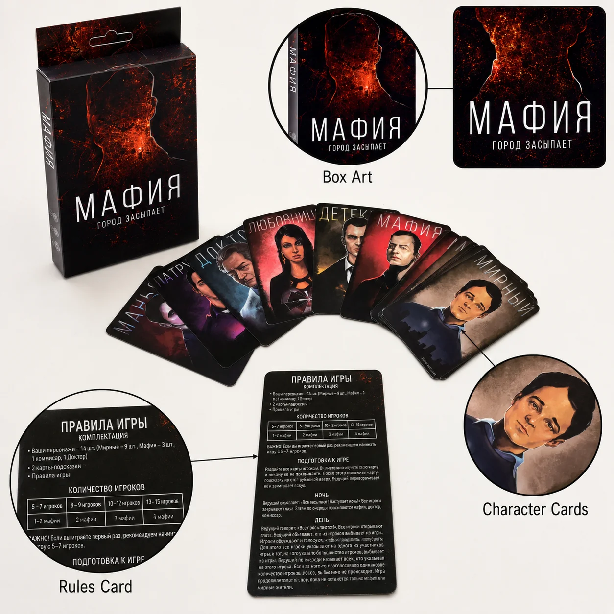 마피아 시티 슬립스 사회적 공제 카드 게임 롤플레잉 전 - Party Games Mafia 리뷰 및 가격