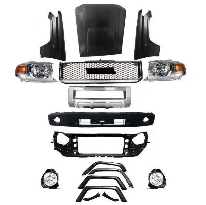 conversion kit face lift front & rear bumper with headlight for LC79 LC76