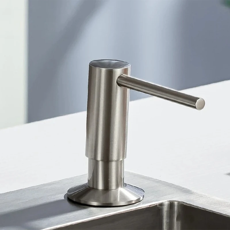 10 Oz. Chrome Kitchen Soap Dispenser - Easy Refill & 360° Swivel Spout Retail