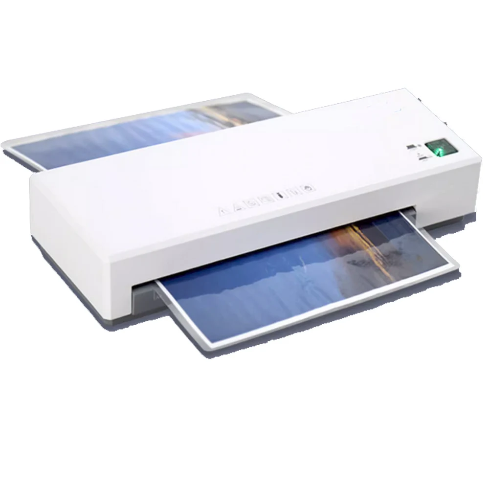 Macchina di laminazione a caldo freddo per carta plastificatrice fotografica A4 da tavolo economica per uso domestico in ufficio