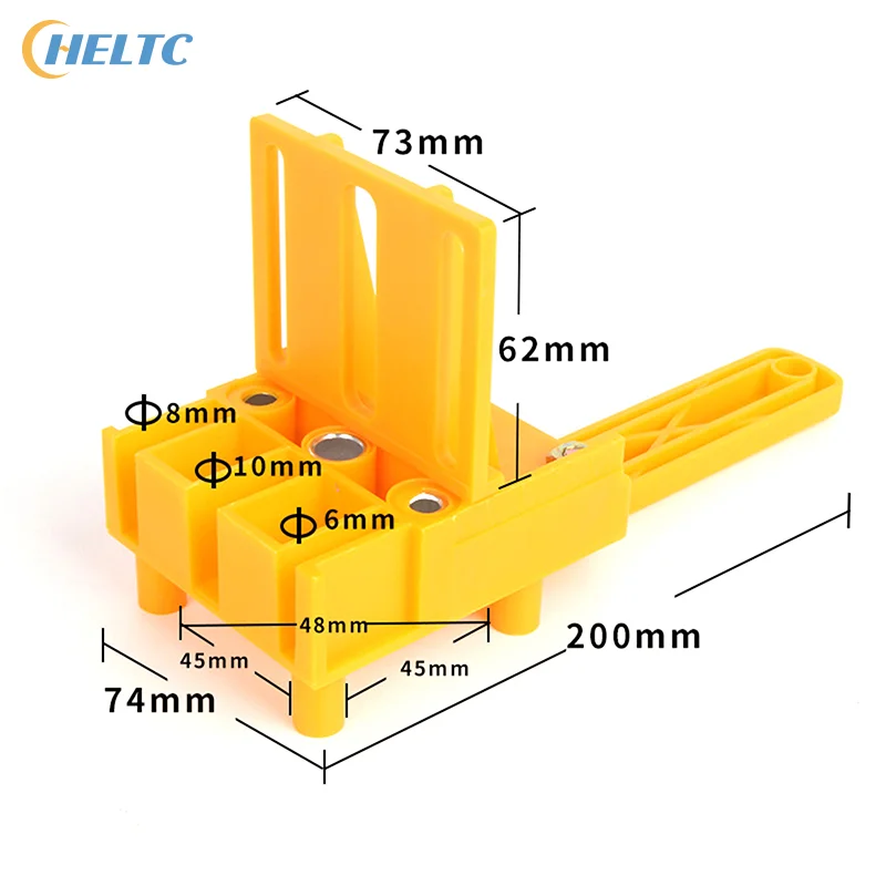 1PCS Woodworking Straight Hole Drilling Locator Handheld Furniture Wood Tenon Wooden Board Connection Positioning Drilling Tool