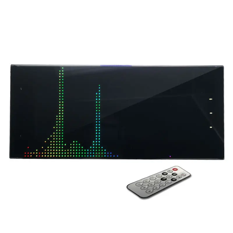 P4 Full Color 64 Segment 32 Level LED Music Spectrum USB 5V Rhythm Atmosphere Pickup Screen Voice Control Remote Touch Stainless