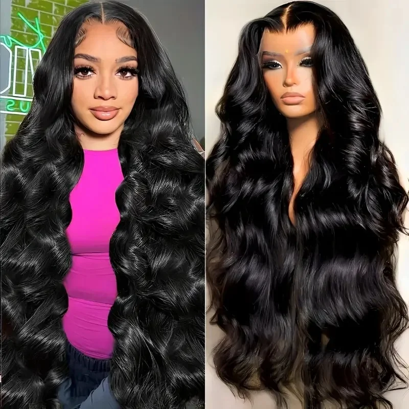Perruque Lace Front Wig Body Wave Naturelle, Cheveux Humains, 13x6, Densité 200, Transparent