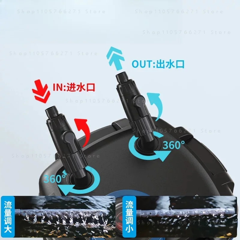 Fish Tank External Filter Canister Silent Biological Filtration Device Freshwater