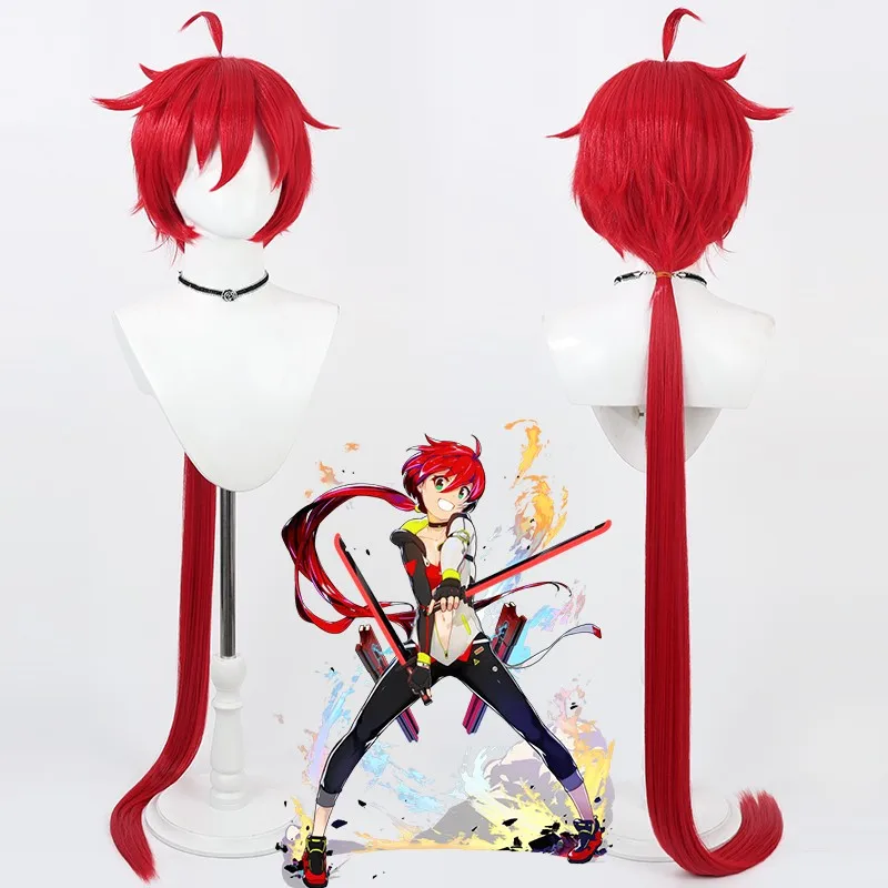 البوصلة: نظام تحليل توفير القتال Kirara Hiryu-in شعر مستعار تأثيري هالوين كرنفال حفلة الدعامة الشعر الاصطناعية مقاومة للحرارة