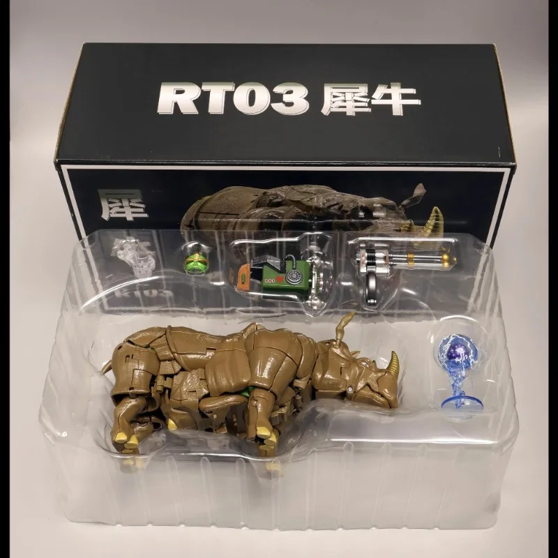 

Трансформация Rhino Warrior BW Superpower Warrior Beast Wars Transformed Toy Model Repair Version KO MP59 Фигурка