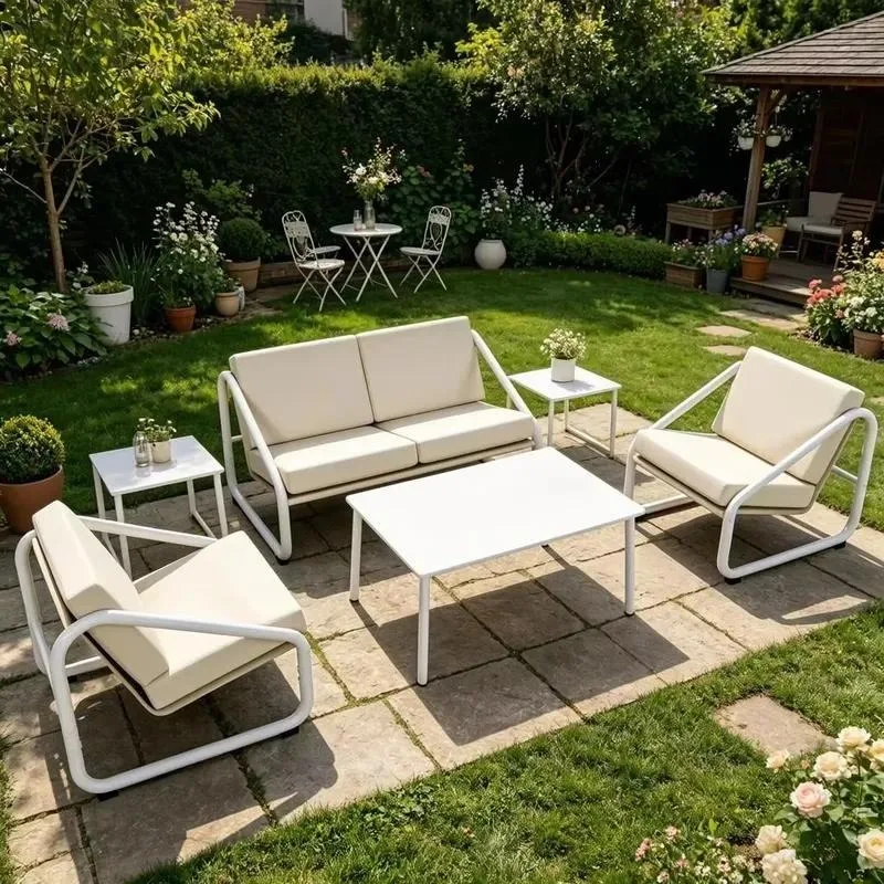 All aluminum frame modern comfortable and durable outdoor combination sofa anti-corrosion garden leisure sofa