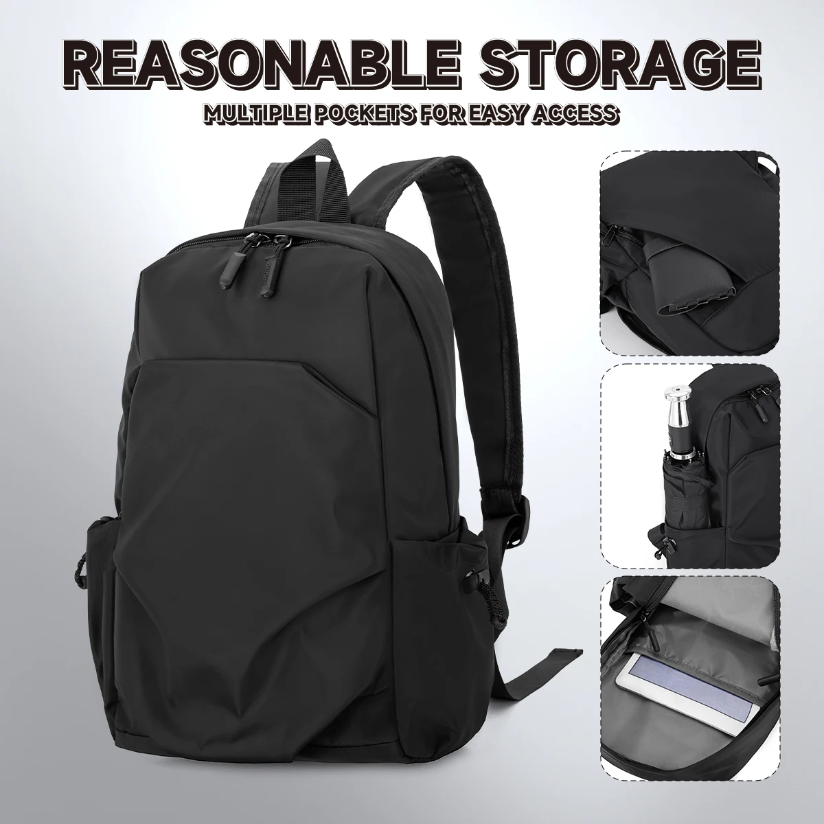 Women's New Fashionable and Stylish Waterproof Small Backpack for Commuting and Going Out, Men's Simple Casual Travel Lightweight Backpack