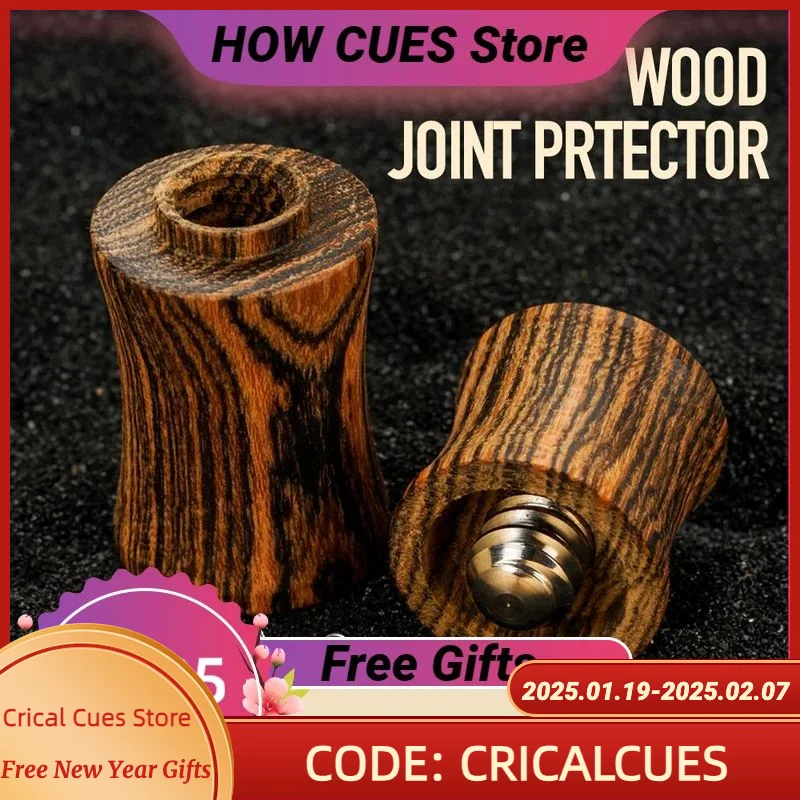 

Solid Wood Joint Protector, Ebony Bocote Rosewood Radial Pin, Wavy Pin, Uni-Loc Joint Caps, Billiard Accessory, 5/16-14, 3/8-11