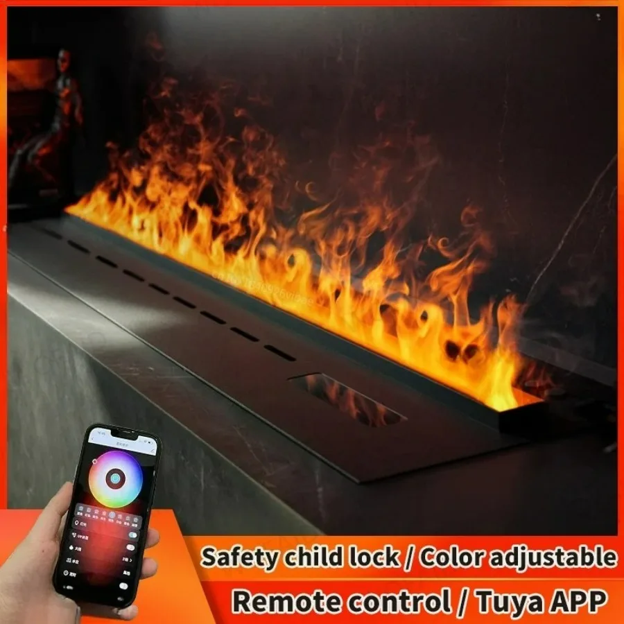 

Умный 3D распылительный камин, безопасный, экологически чистый, сенсорный, красочный, светодиодный, пламенные печи, интеллектуальные электрические камины