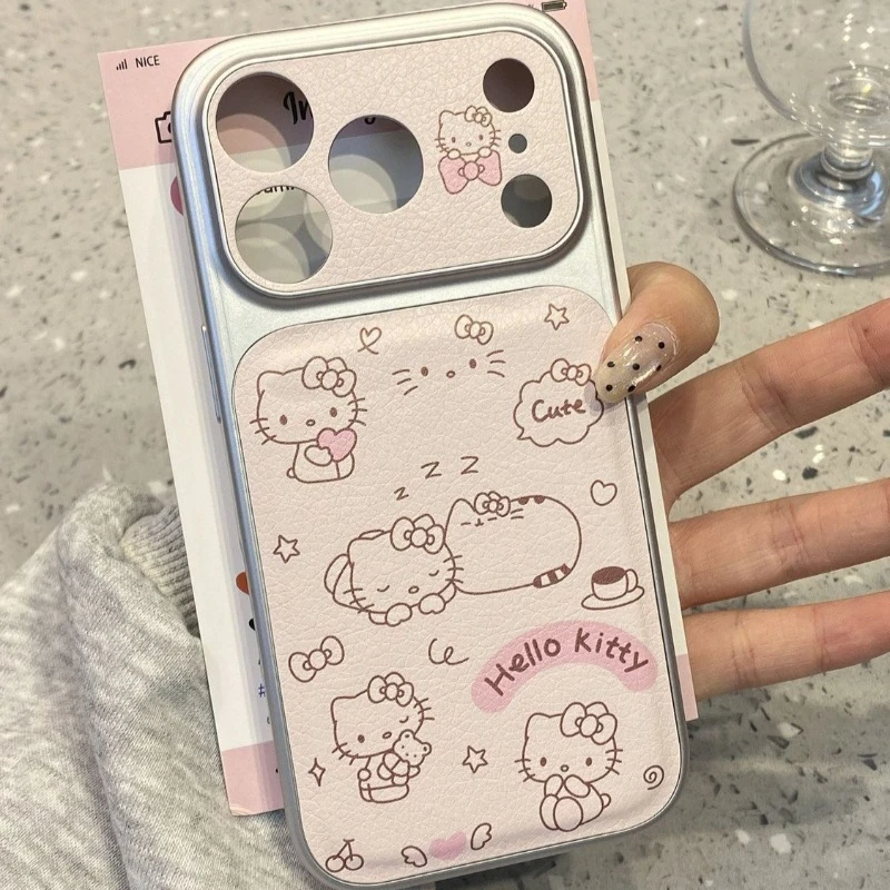 

Cute Kawii Cartoon Hello Kitty Phone Case for IPhone 17 Pro Max 16 15 14 13 Pro Max 17 Air 15 16 Plus Protective Case Girls Gift