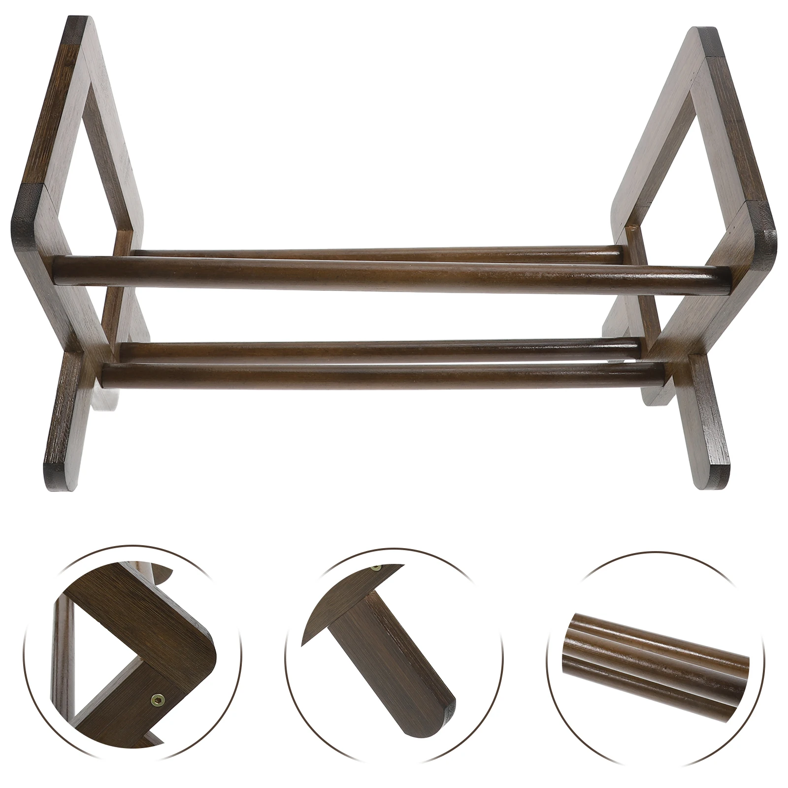 Tiny Bookshelf Small Bookcase for Desk Wood Desktop Shelf Bamboo Book Storage Rack Modern Compact Portable Easy Installation