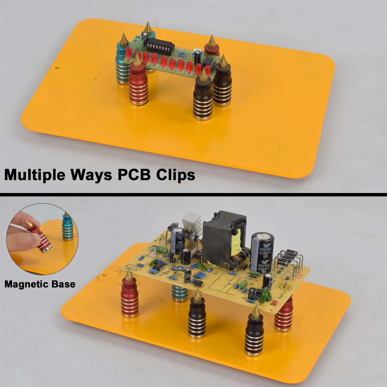 NEWACALOX Base magnetica supporto per PCB saldatura mano di terza mano aiuto dispositivo di saldatura strumento di saldatura stazione di