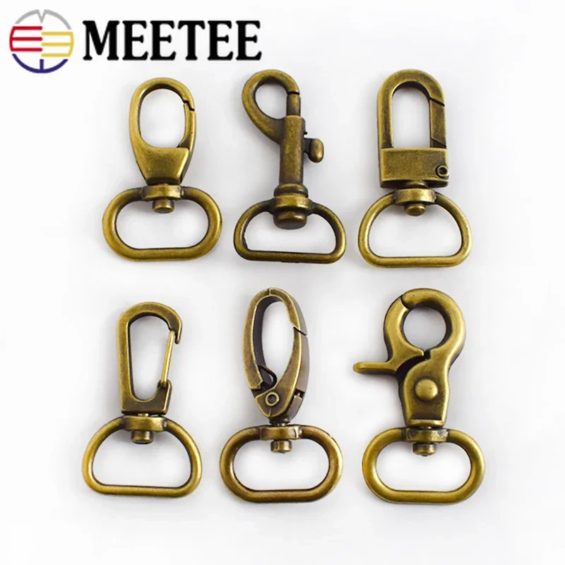 4/10/20 pz 2cm fibbie in metallo bronzo per borsa girevole chiusura aragosta Cilps gancio cinturino fai da te appendere anello accessori Hardware