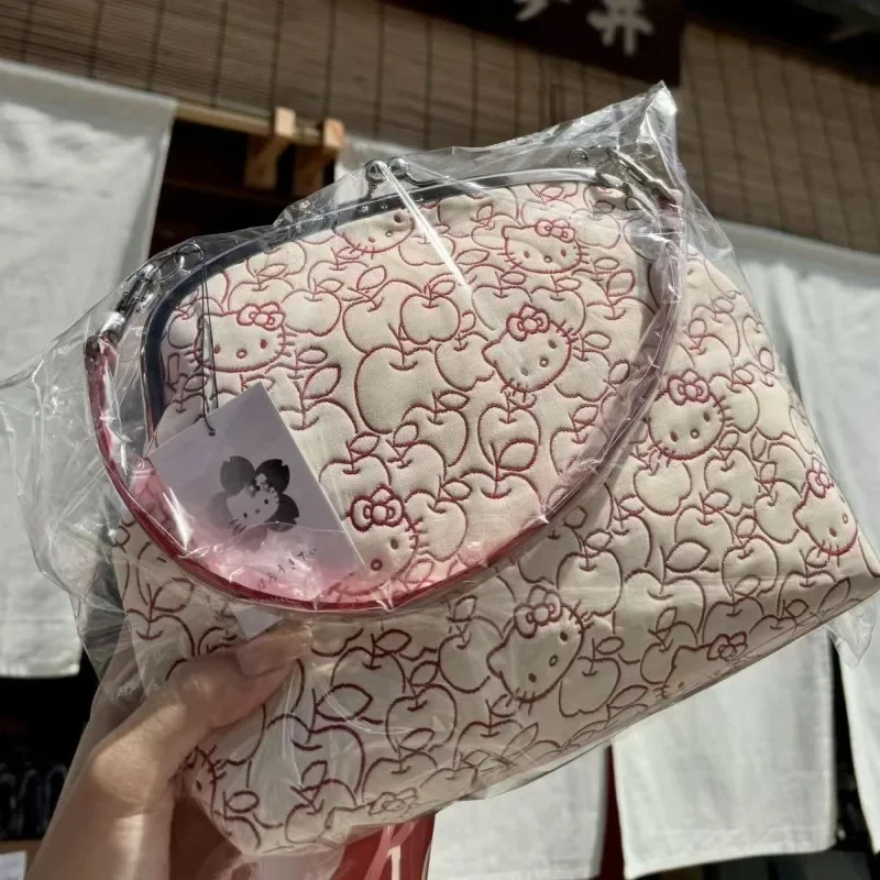 

Сумка Sanrio Hello Kitty для женщин и девочек, кавайная сумка через плечо с мультяшным принтом, кошелек для монет, роскошная дизайнерская сумка