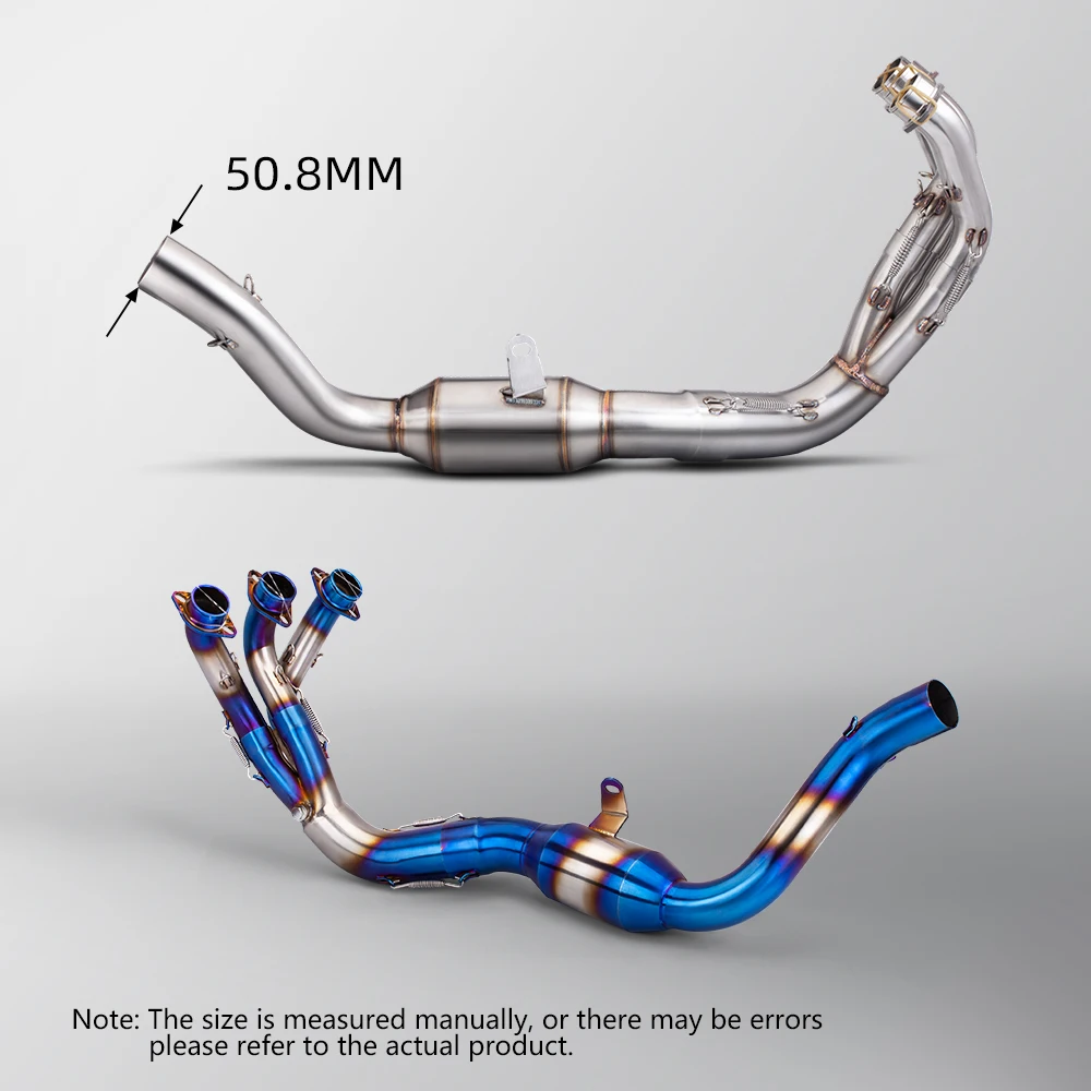 دراجة نارية العادم تعديل الفولاذ الجبهة وصلة الأنابيب 51 مللي متر واجهة الانزلاق على أنبوب الهروب سباق لياماها MT09 V3 2021 2022 2023