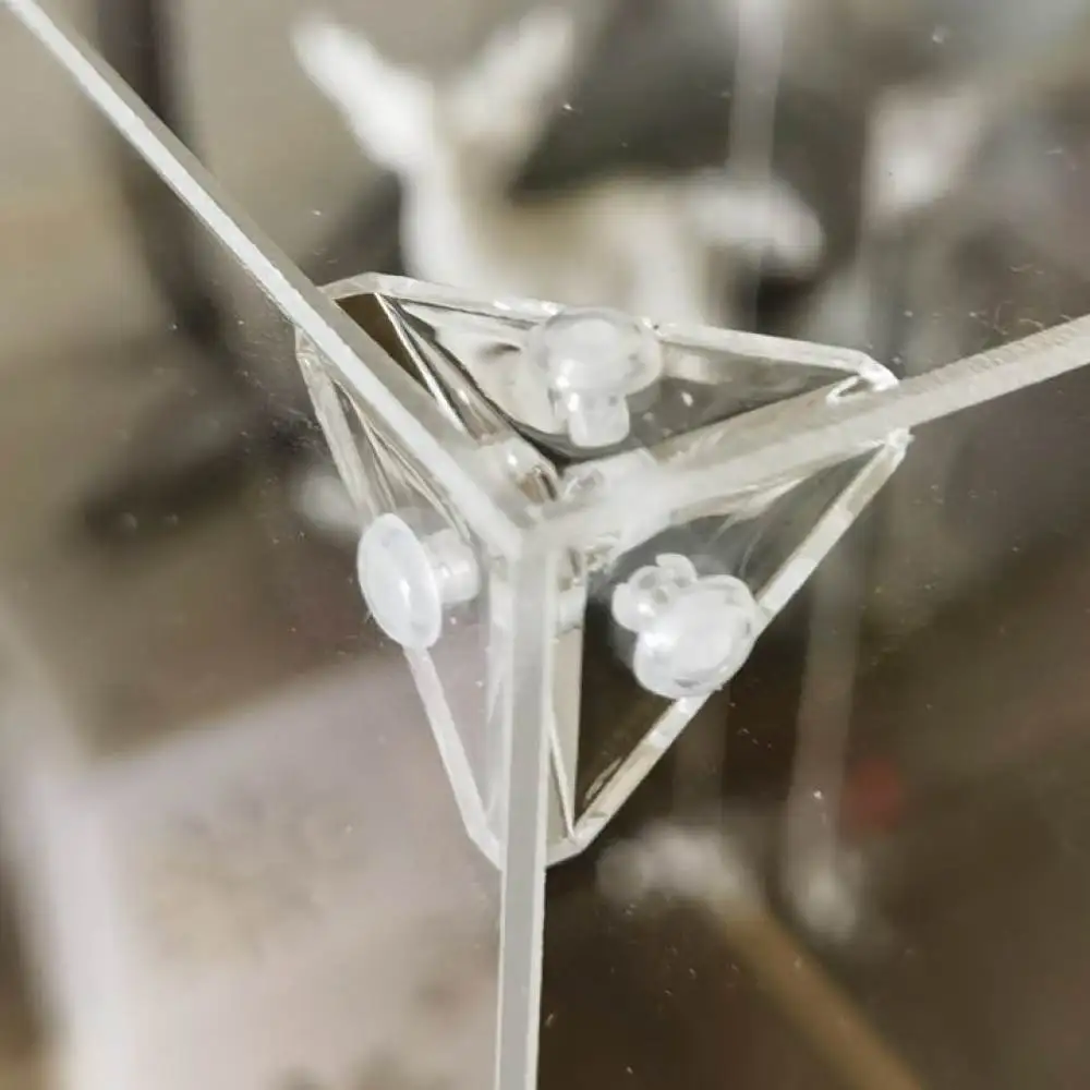 Invisible Right Angle Bracket For Transparent Display Box Corner Connector Clear Fastening Hardware For DIY Crafts