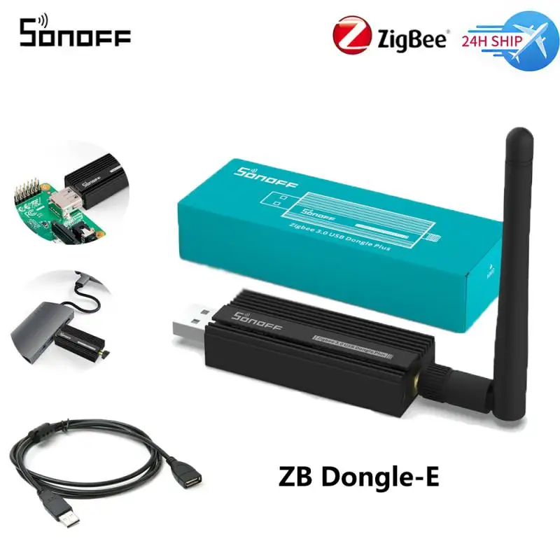 SONOFF ZB Dongle-E USB Dongle Wireless Zigbee Gateway via ZHA or Zigbee2MQTT Support SONOFF ZBMINI SNZB BasicZBR3 Smart Home