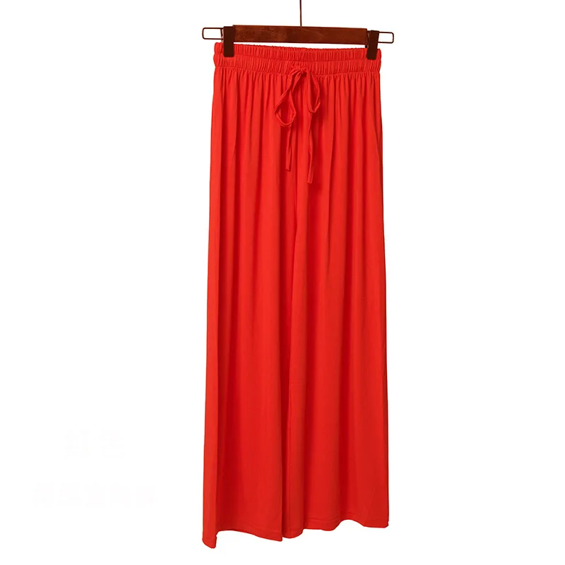 New square dance practice pants Modal summer modern dance body dance pants nine-point straight wide-leg pants