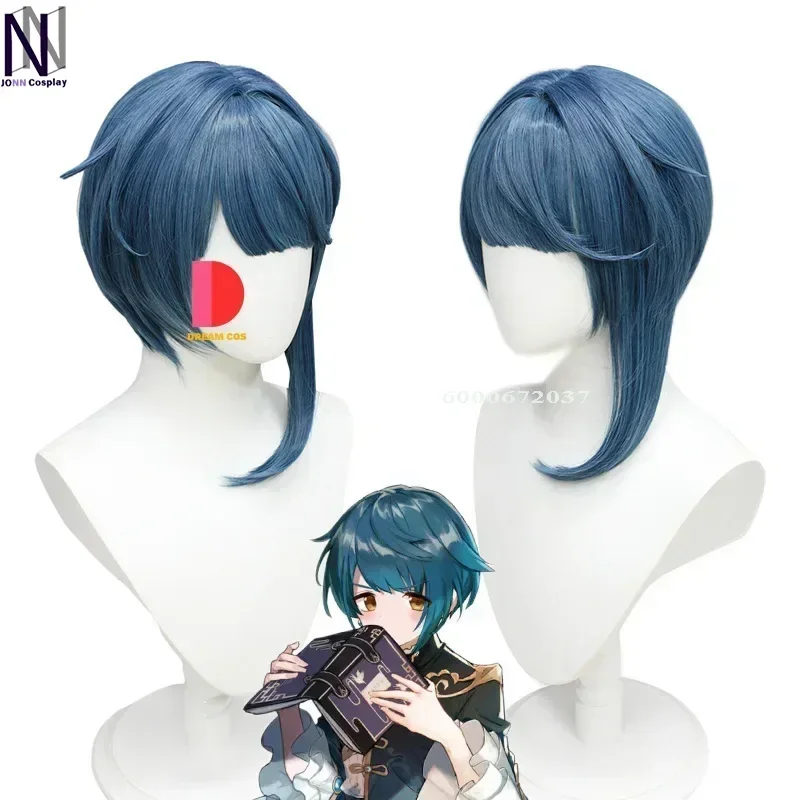 Mn1 genshin impacto alta qualidade xingqiu cosplay traje qingliyue porto feiyun comerciante segundo jovem mestre anime outfit hall8/yg