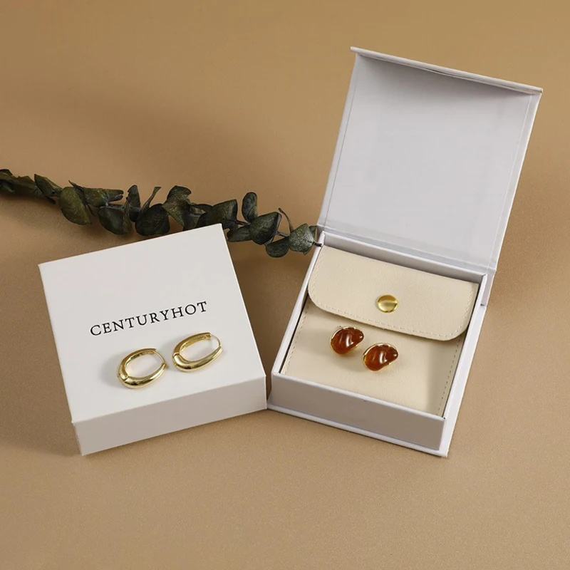 

Набор упаковочных сумок из искусственной кожи, бумажная шкатулка для драгоценностей с откидной крышкой, ожерелье, браслет, серьги, подарочная коробка для хранения, высококачественный органайзер для ювелирных изделий