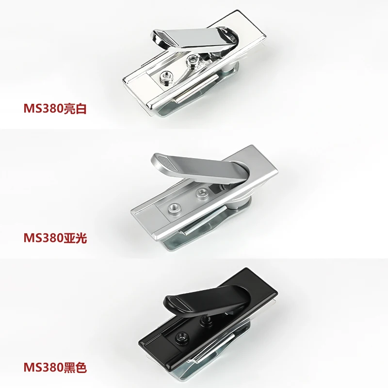 High Quality MS380 Industrial Equipment Keyless Rectangle Zinc Alloy Industrial Flat Lock Switch Cabinet Handle Panel Lock