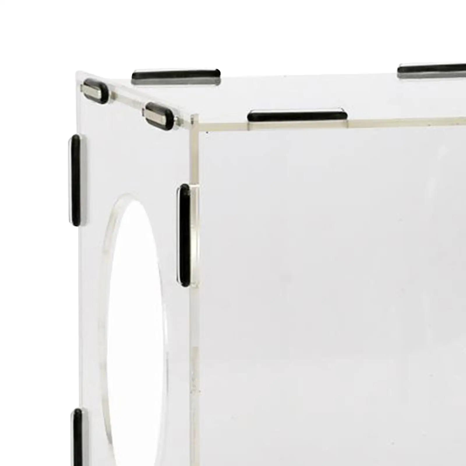 Enclosed Grinding Dust Box Cover, Acrylic Transparent with 2 Holes Dustproof