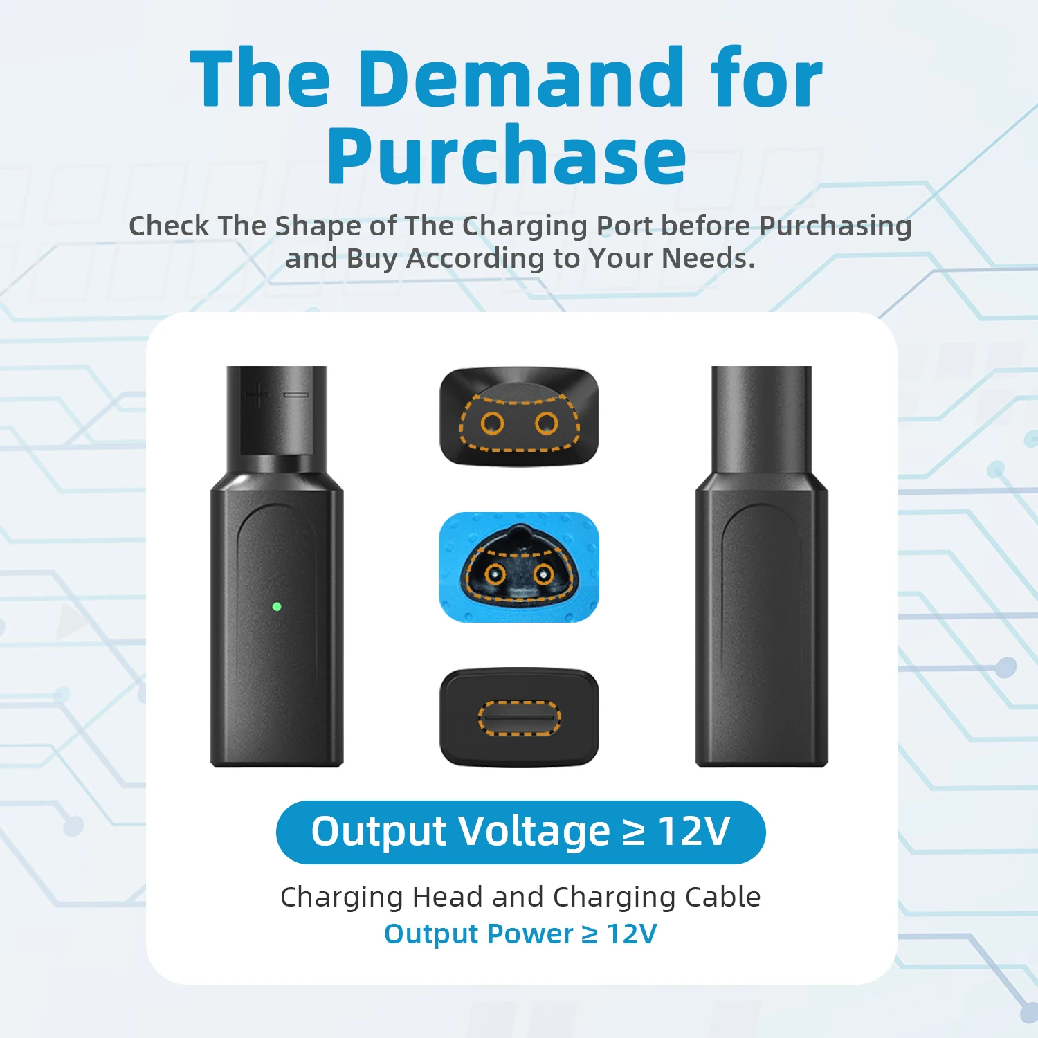 محول ماكينة حلاقة Brangdy 12 فولت من النوع C محول شحن متوافق مع ماكينة تشذيب اللحية الكهربائية Braun Series 3 5 7 9 مع مؤشر