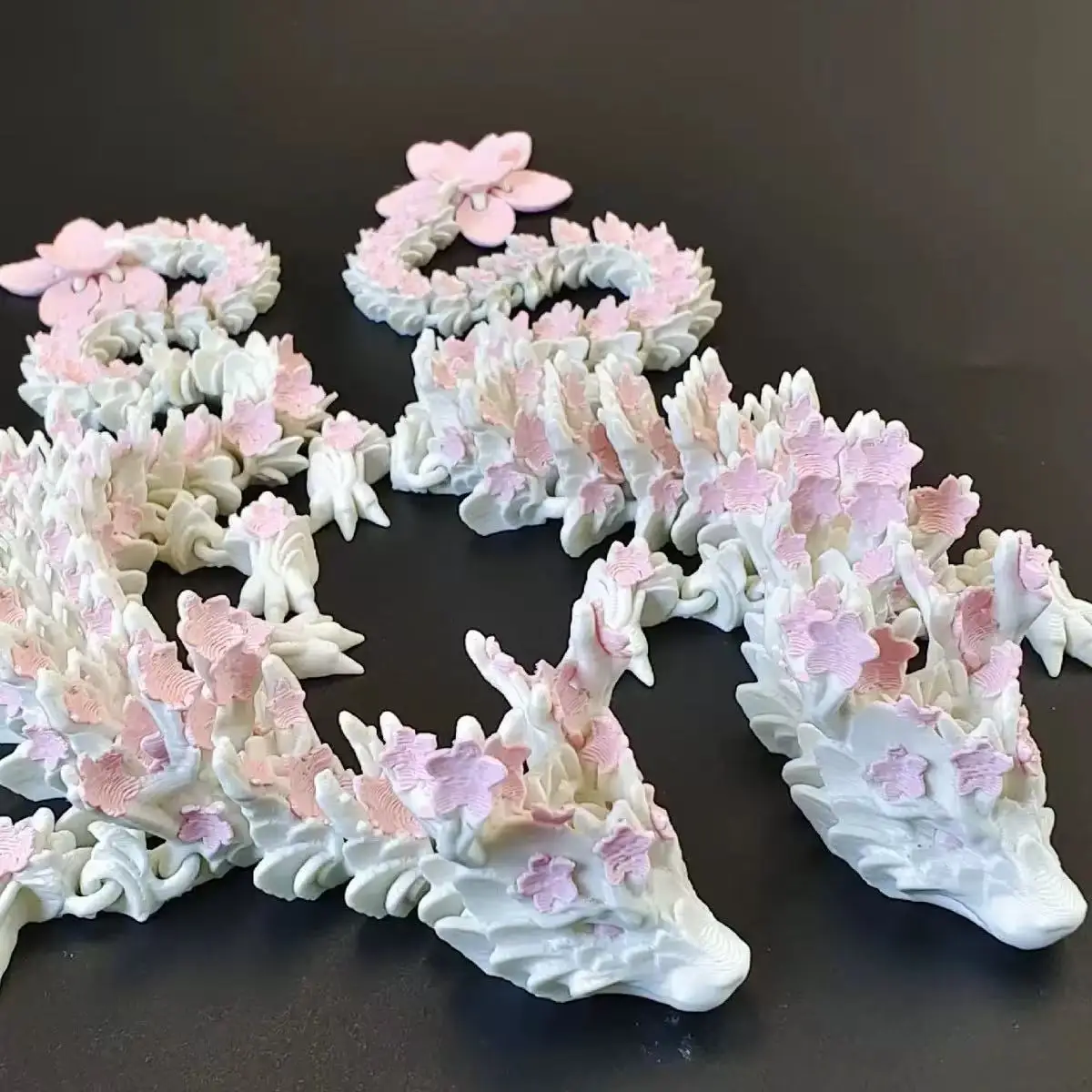15 cm 3D Gedrukt Draak Gelede Draak Fidget Speelgoed Leuke Kersenbloesem Draak Gewrichten Beweegbare Home Office Desktop Verjaardagscadeau