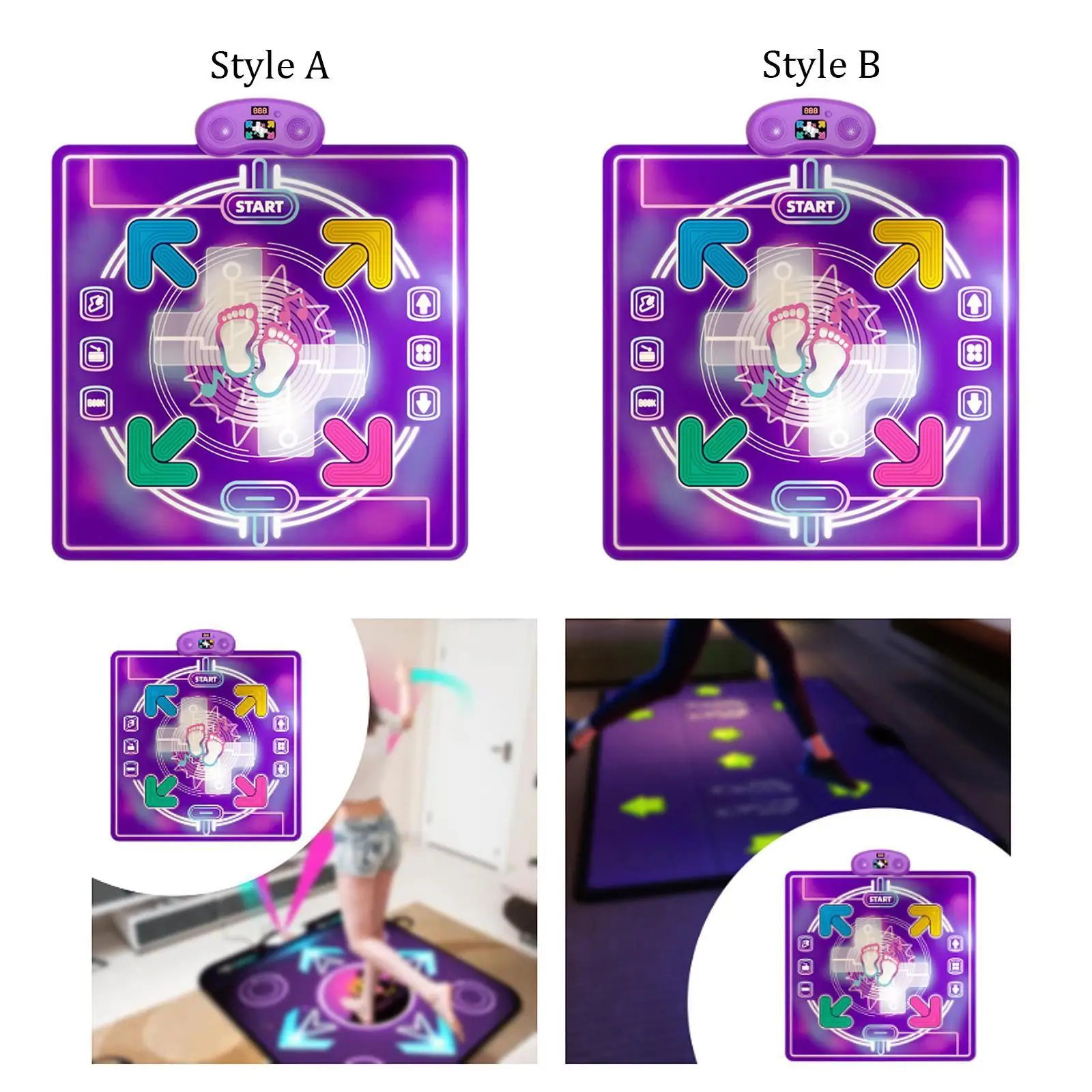 

Dance Mat Toy for Kid Birthday Gifts Toy Step Rhythm Play Mat Dance Pad Toy Electronic Dance Mat for Kids Girls Age 3+ Boys