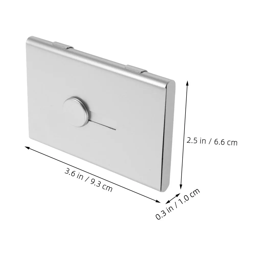 Étui pour cartes de visite en métal, 2 pièces, support coulissant élégant pour hommes et femmes, portefeuille Compact pour cartes d'identité de crédit, fournitures de bureau