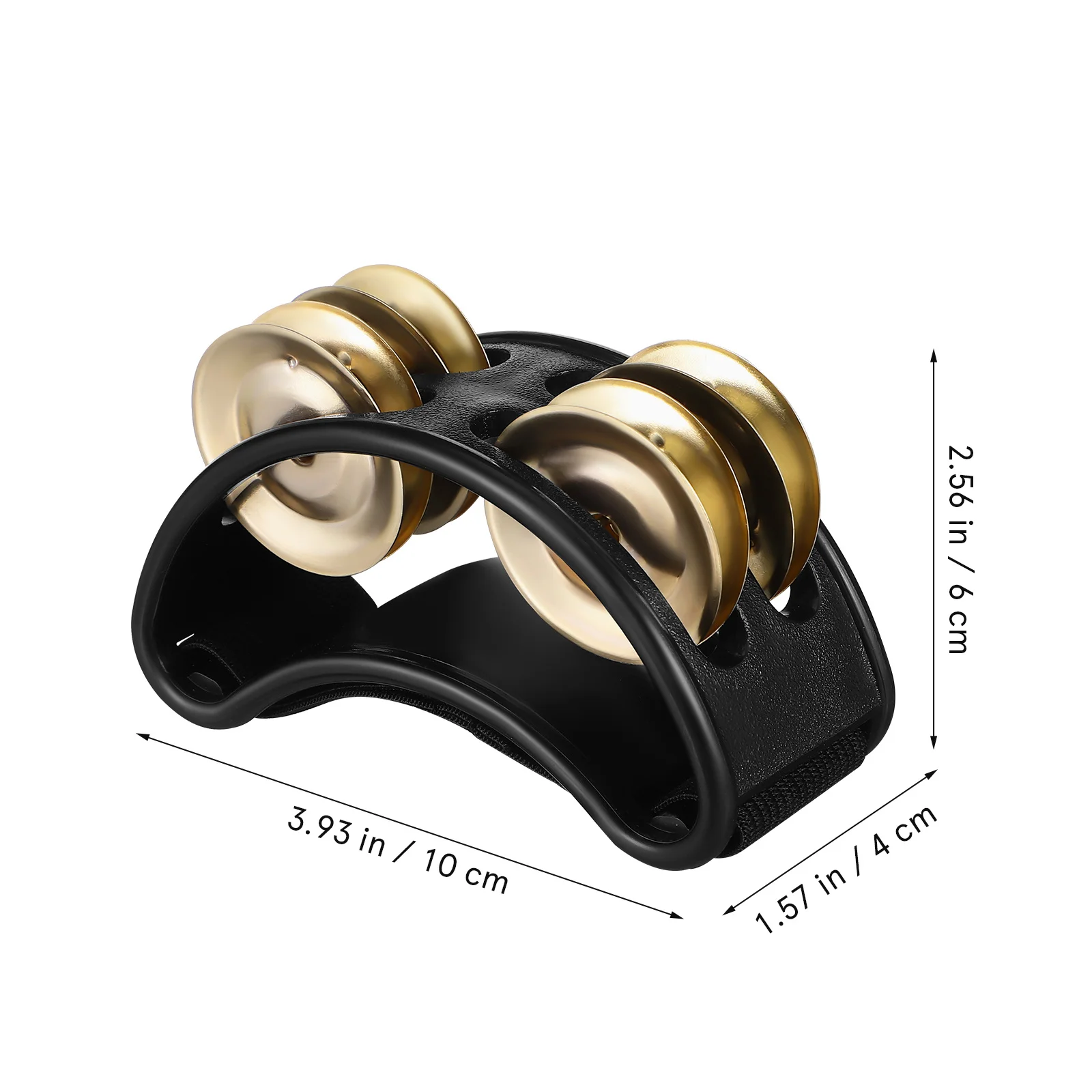 4개입 더블 로우 풋 탬버린 ABS 메탈 징글 풍부한 음색의 악기 성인 및 어린이용 편안한 무대 공연용
