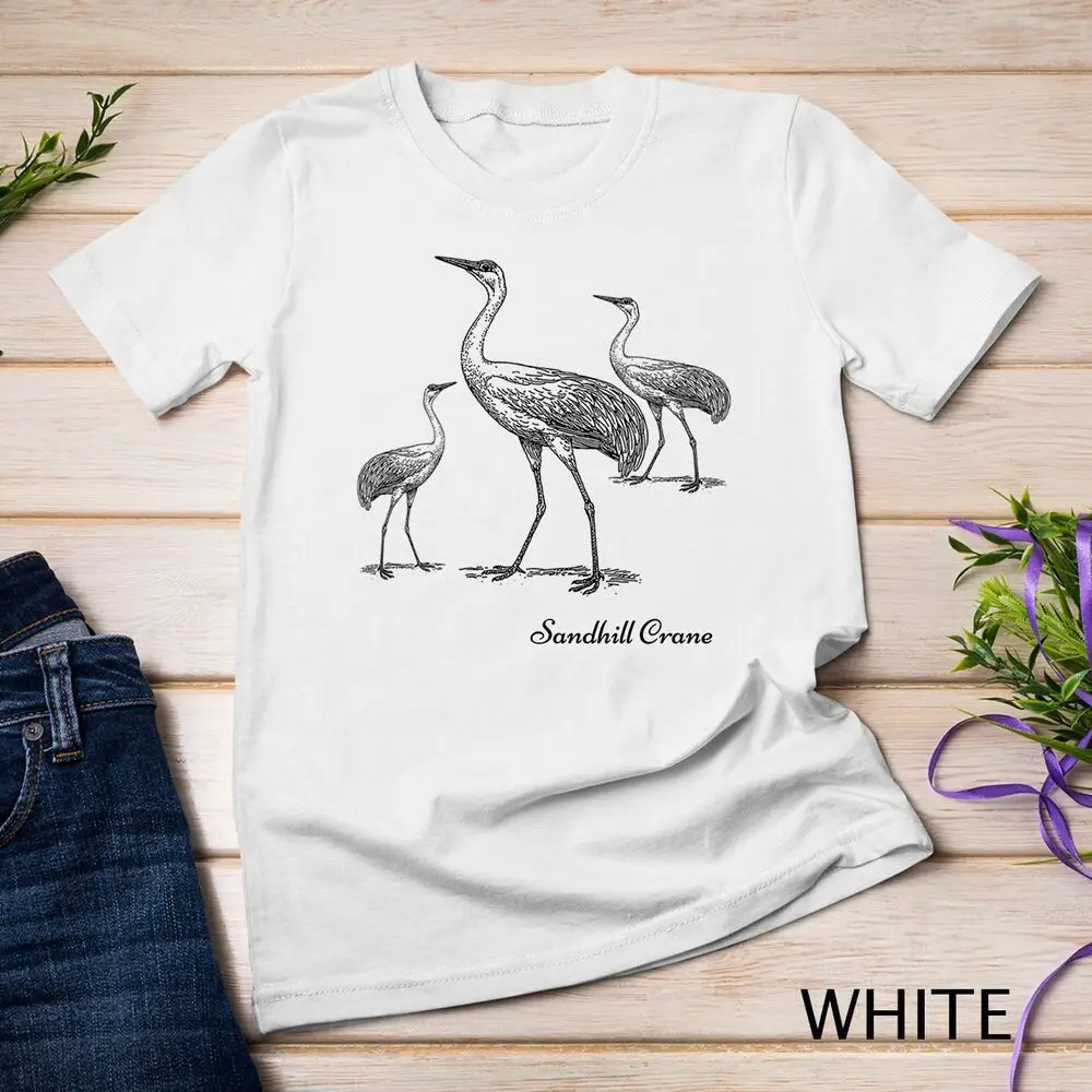 

Футболка унисекс Sandhill Crane Bird Ornithology, высококачественный 100% хлопок, с коротким рукавом