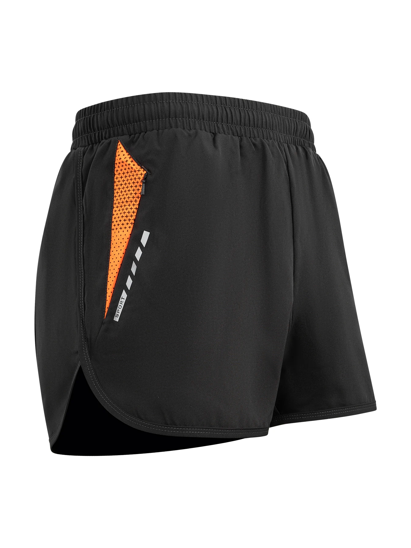 Men's Running Shorts with Zipper Pockets, Black Gym Shorts Men Workout Athletic Shorts