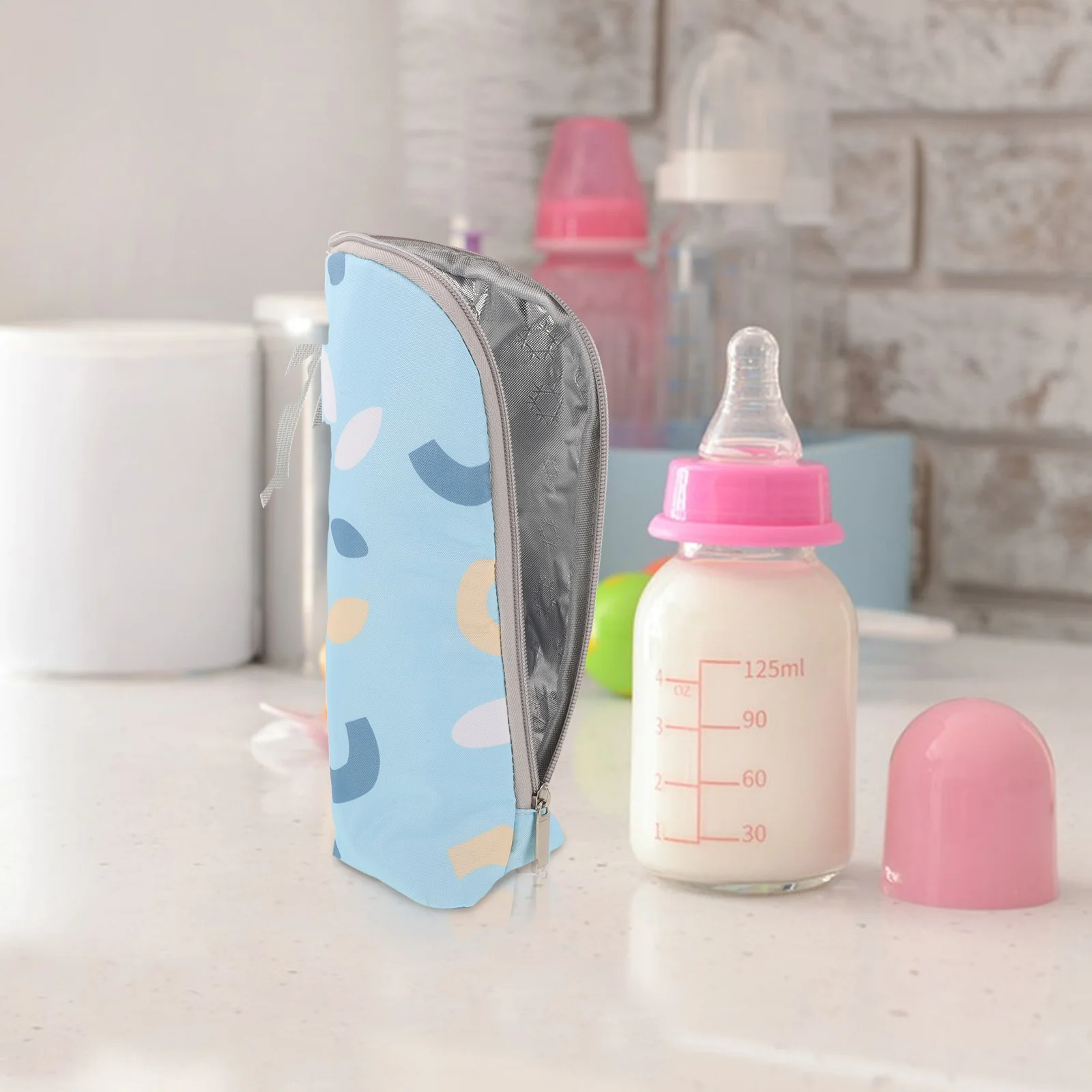 

Baby Bottle Insulation Bag Storage Cooler Milk Sleeve Thermal Blue Insulated Bottles