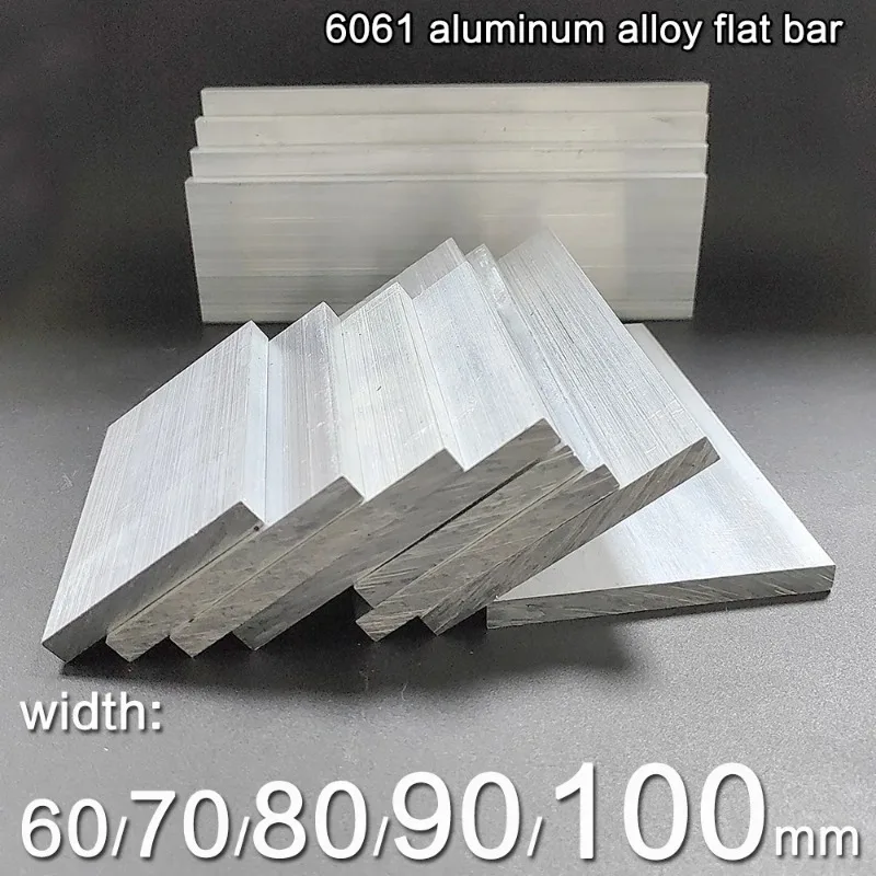 Thickness 8mm Width 60 70 80 90 100mm 6061 Aluminum Alloy Flat Bar Length 100mm 150mm 200mm