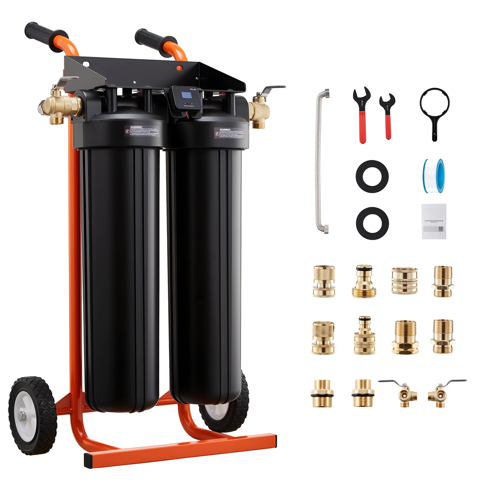 SucceBuy Deionized Water System with 2 x 4L DI Resin TDS Meter Portable Sport-Free Water Deionizer Filter for Cars RVs Windows