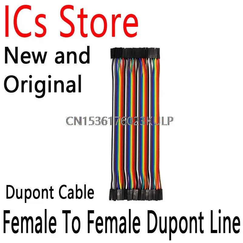 2 X 40Pin 80PCS Dupont Cable Jumper Wire Ribbon Dupont Line 10CM 1P Diameter:2.54MM For Arduino Female To Female Dupont Line