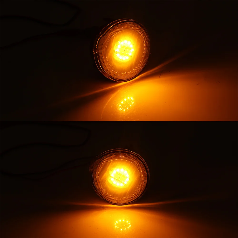 المتعرج العنبر LED المصد الأمامي للسيارة بدوره أضواء الإشارة و الأبيض DRL تشغيل/أضواء القيادة لبونتياك فايربيرد 1998-2002 12 فولت #4