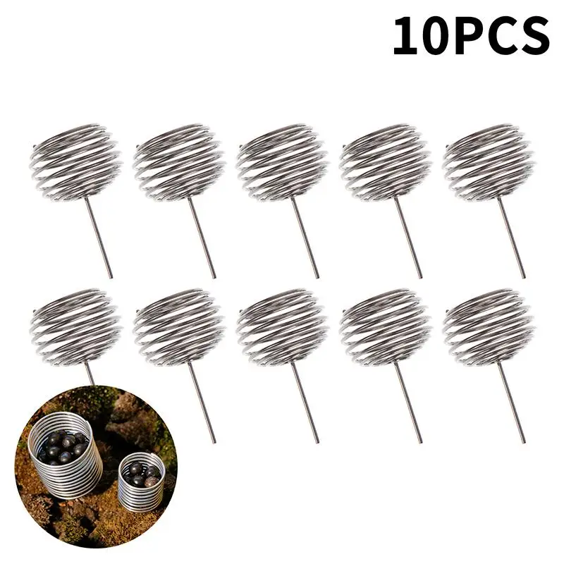 10Pcs Stainless Steel Automatic Fertilizer Box Column Shape Slow Release Plant Fertilizer Baskets Resisting Rust Planting Box